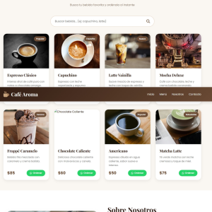 HTML PARA CAFETERIAS